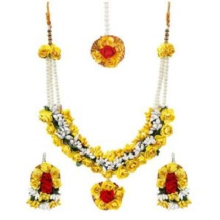 Wedding Flower jewellery for Haldi Mehandi