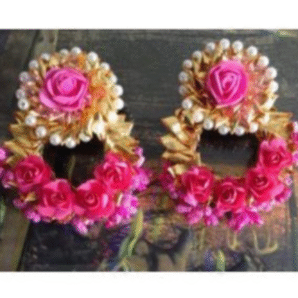 Pink flower Earrings