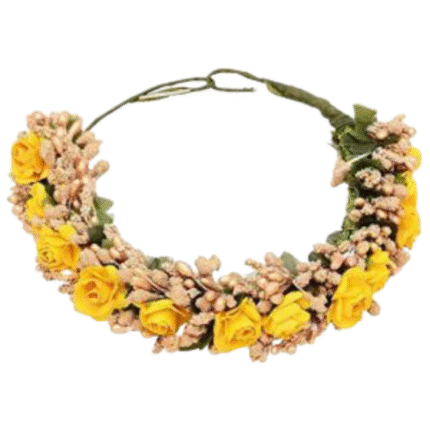 Yellow Flower Juda for Haldi Ceremony