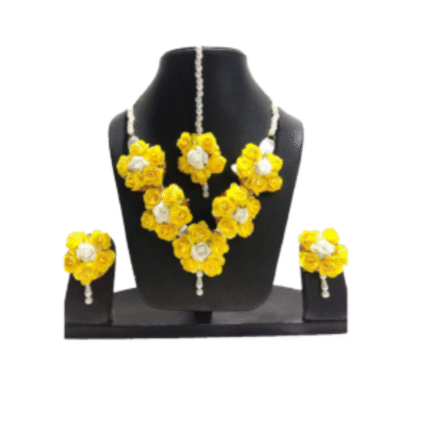 Yellow Flower Jewellery for Haldi