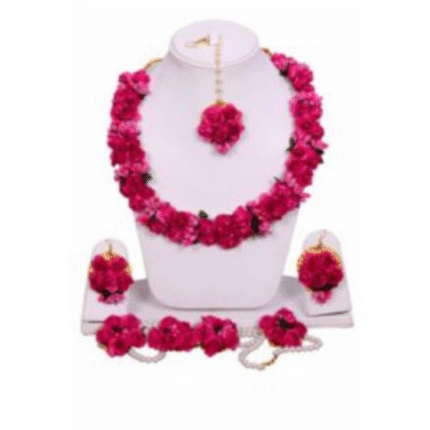 Dark pink Flower jewellery for Haldi