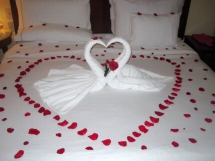 first night bed room decoration 9711655952 , wedding night bed decoration , honey moon bed room decoration